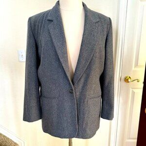 Pendleton smoke gray wool blazer. Vintage. Size 16